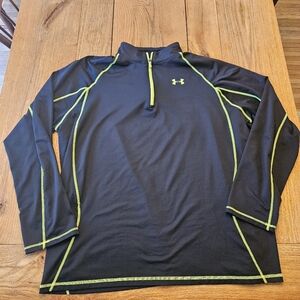 Under Armour Black and Green Pullover